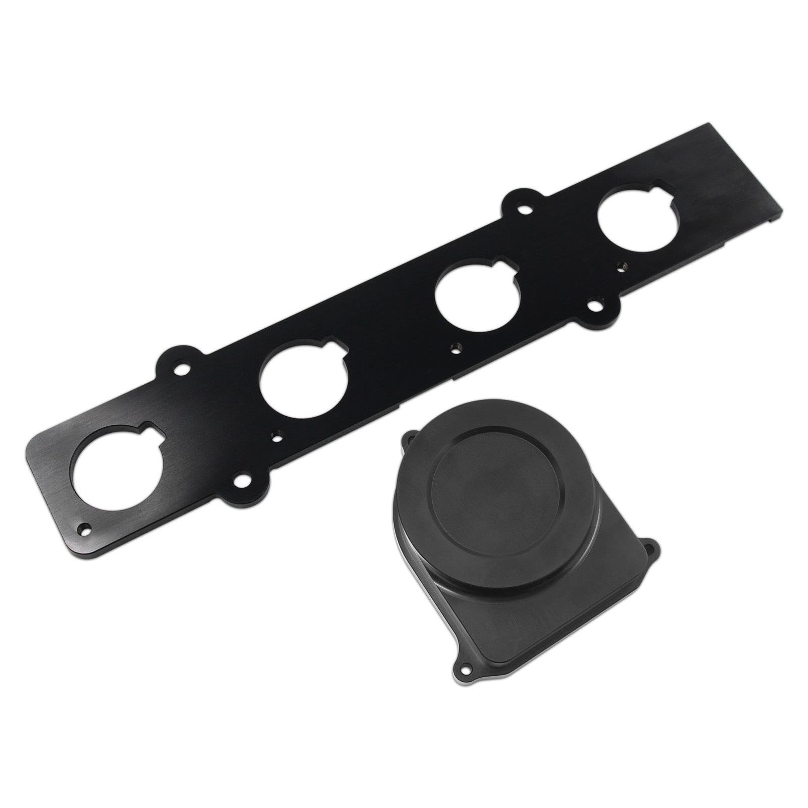 Engine Adapter Kit with Matte Finish Black Distributor Plug-Top-adapterPlug Adapter Plate-image-11