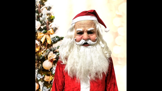 Amazon.com: Christmas White Beard Old Mask, Santa Claus Realistic