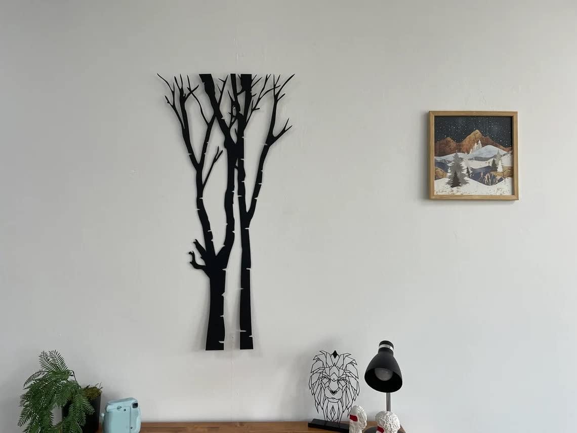 DEKADRON Metal Wall Decor, Tree, Home Living Room Decor, Wall Sign, Metal Wall Art, Interior Decoration, Indoor Outdoor Hangings (50x100cm)