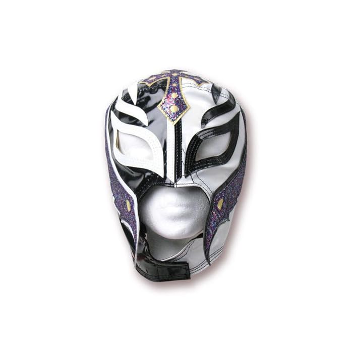 Buy Wwe Rey Mysterio Black White Purple Gold Kids Wrestling Mask Wcw Ecw Wwf Online At Desertcart Cayman Islands