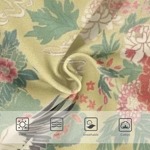 Girls' Brief Panties Breathable Toddler Underwear for Toddler Floral Crane Pattern Print3