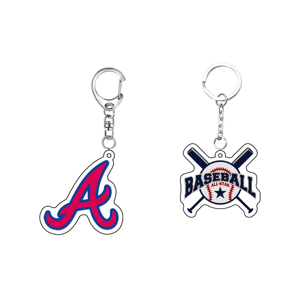 Set 2-pack Premium Acrylic keychain，Double layered Acrylic Crystal, Stainless Steel Keyring ring