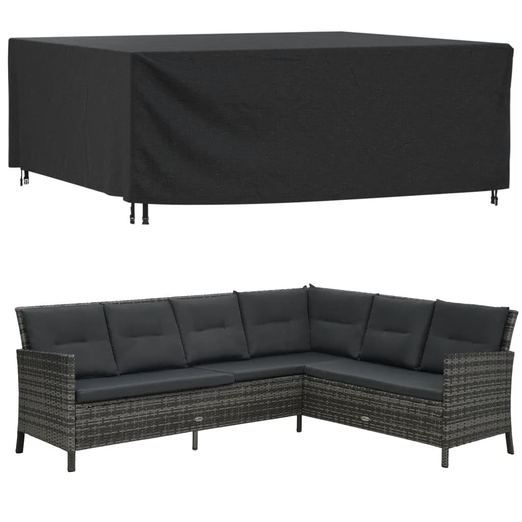 Akcesoria do mebli ogrodowych, pokrowce na meble ogrodowe, pokrowiec na meble ogrodowe czarny 250 x 210 x 90 cm wodoodporny 420D