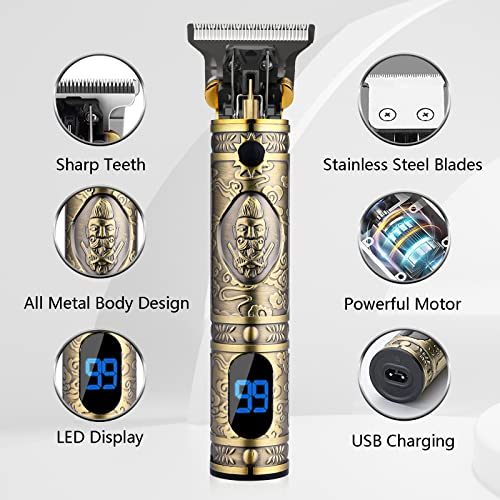 image for AMULISS Professional Mens Hair Clippers Zero Gapped Cordless Hair Trim