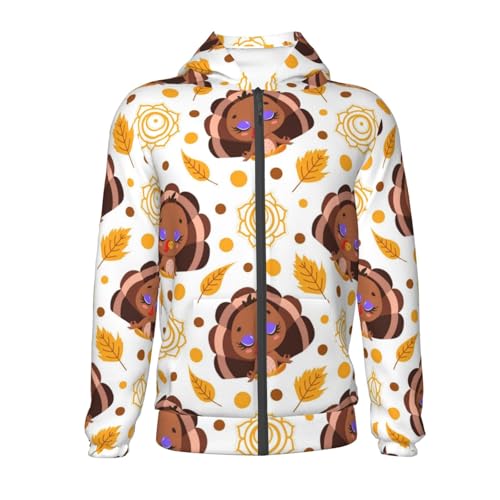 Flamingo and Pineapple Kid Hoodies Boys Zip Up Sweatshirts Girls Pullover with Pocket2