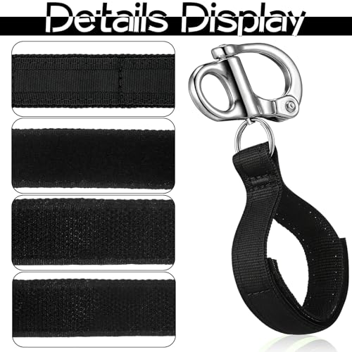 Image of Tellegloww 4 Pcs Scba Mask Quick Release Clip Shackle Marine Grade 316 Stainless Steel Snap Shackle Lanyard for Firefighter Accessories Rigging Boating Sailing
