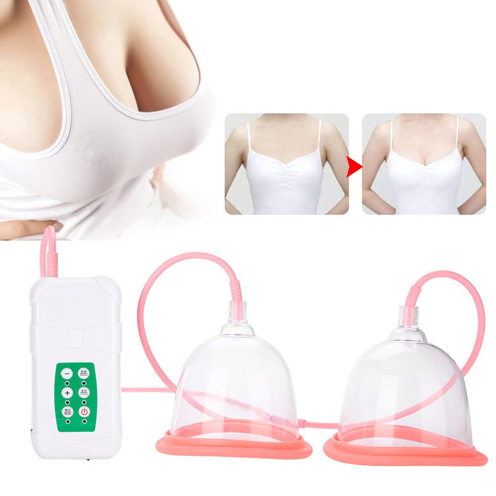 Appareil de massage de poitrine électrique, machine à expansion de poitrine, machine d'agrandissement de poitrine sous vide avec charge USB pour femme (tasse moyenne AB)