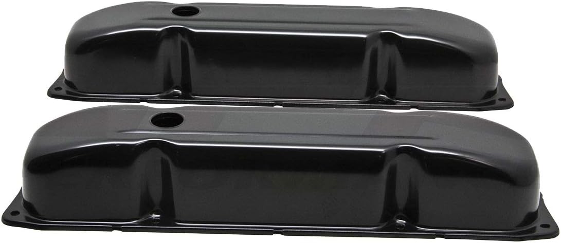 Cobra- Tek - CBK-HZ-9299-PBK- Steel Wedge Valve Covers – Black - Works With Compatible 1958-1962-1965-1972-1975-1980-1982-1983-1985-1988 Mopar BB Big Block 383-426-440