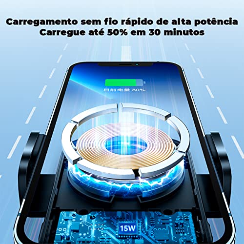 Suporte Veicular Para Celular Indução Trava Elétrica Joyroom