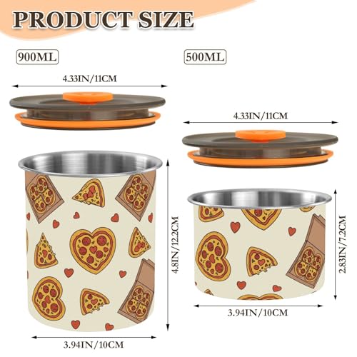 Envase hermético de acero inoxidable Domiking 900 ml miniatura 2