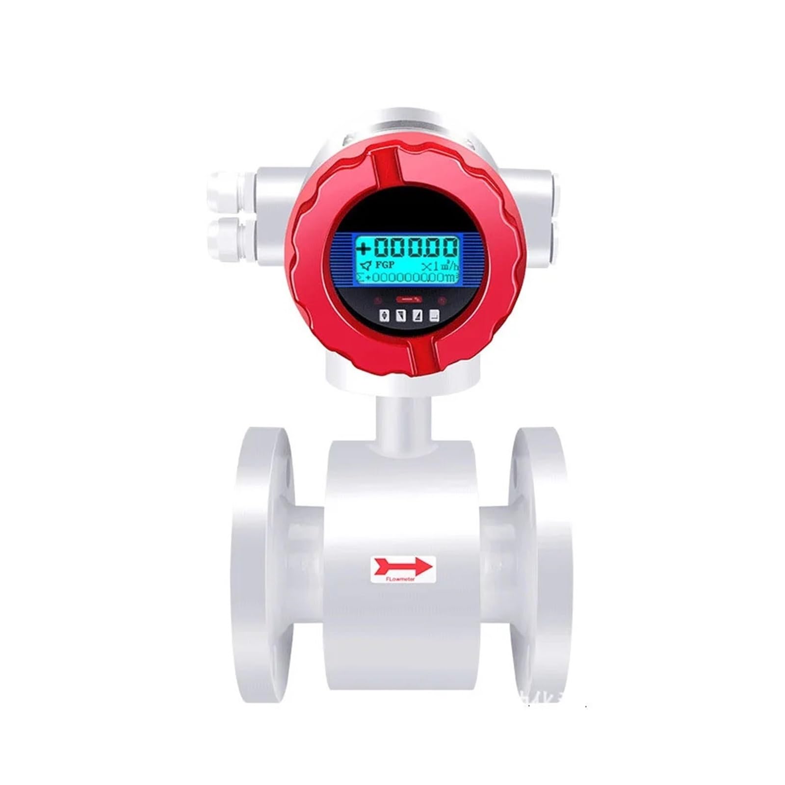 Caudalímetro, Caudalímetro electromagnético inteligente for tuberías de agua líquida y aguas residuales, pantalla digital, calibre grande, electrónico DN200(DN25)