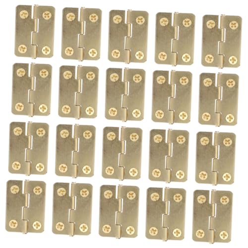 SEWACC 20個 ミニ蝶番 高耐久鉄製木箱用ヒンジ 滑らかな丸角設計 ネジ付き ジュエリーボックス補修用