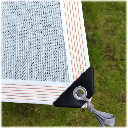 Blanca Malla Sombra Exterior Red de Sombra Resistente A UV 90% Tela de Sombra con Ojales Cubierta de Vela de Sombra 1X2.0m 2x2.0m Malla Sombreo Jardin for Invernaderos Pérgola Plantas Patio(4 * 7m)
