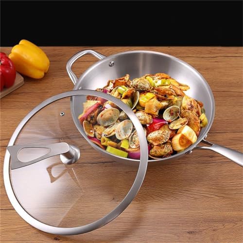 Wok de acero inoxidable antiadherente para cocina doméstica miniatura 2
