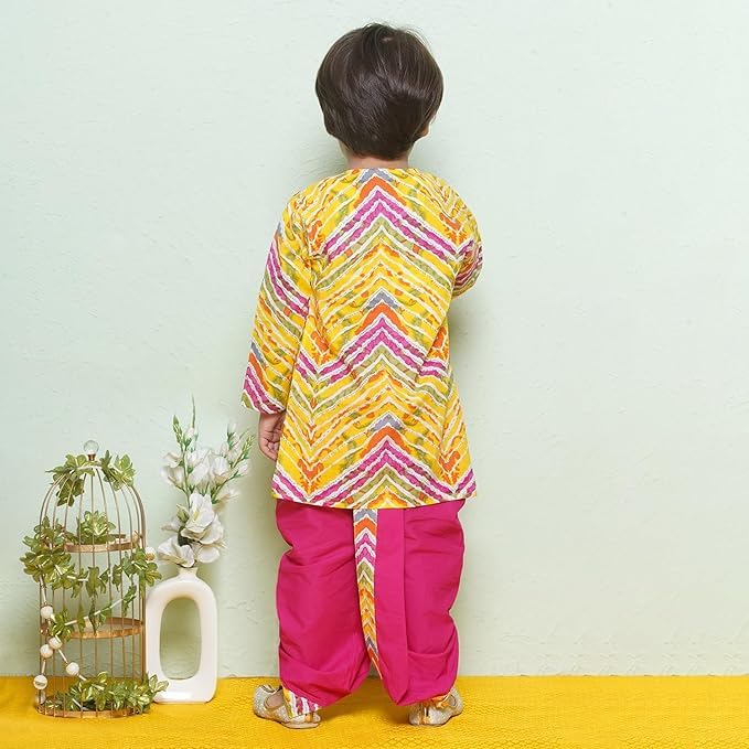Image of AJ DEZINES Kids Ethnic Wear Pure Cotton Dhoti Kurta Set For Boys