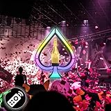 LED Ace of Spades Champagne Bottle Presenter,with Remote Control Color Adjustable Glowing Wine Bottle Display, Lighted Liquor Bottle Display Shelf for Commercial,Home,Bar,Party,Nightclub