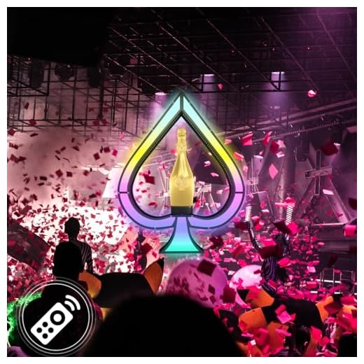 LED Ace of Spades Champagne Bottle Presenter,with Remote Control Color Adjustable Glowing Wine Bottle Display, Lighted Liquor Bottle Display Shelf for Commercial,Home,Bar,Party,Nightclub