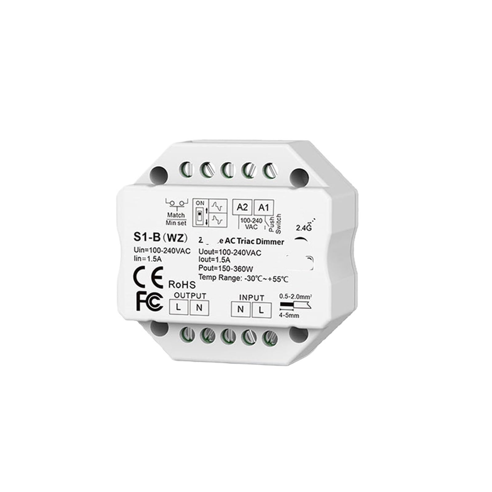 Contrôleur AC triac LED anti-scintillement pour variateur 220V