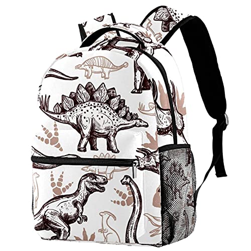 Sac à dos décontracté avec œil de dinosaure femme voyage haute capacité