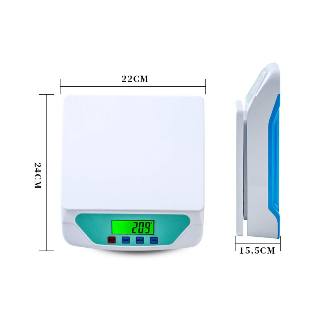 Cyfrowa waga kuchenna o wysokiej precyzji, 10 kg wysokiej jakości elektroniczna waga kuchenna ABS z zielonym podświetlanym wyświetlaczem LCD, wielofunkcyjna (20 kg * 0,5 g)