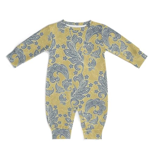 ZKCASA] ベビー服 ボヘミアン マンダラ 曼荼羅 ペイズリー ロンパース