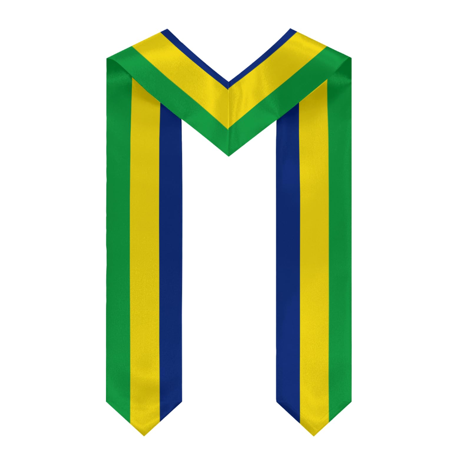 DABOYOZHZH Brazil Emblem Graduation Stole Shawl Sash Honor For Study Aboard International Students