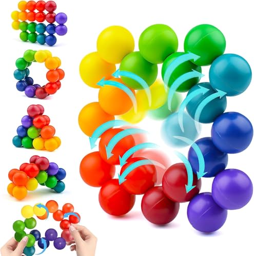 Fidget Balls, Fidget Toys Adults, Sensory Toys for Kids with Autism, Educational Ball for Travel Toys, Christmas, Valentines, Easter, Stocking...