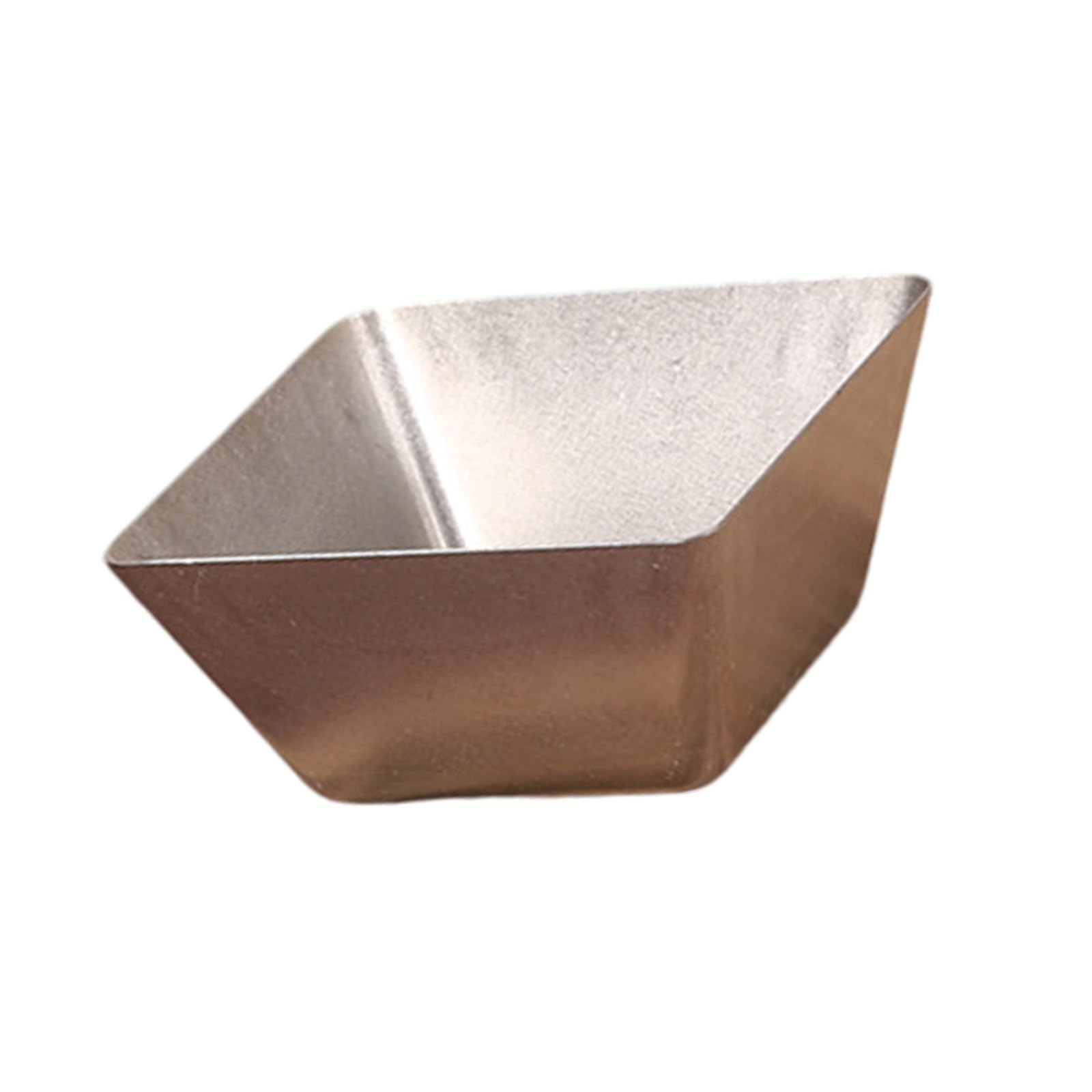MALSSE Styles Square Stainless Steel Dishes Elegant Retro Design Serving Dishes for Snacks Fruits and Party Serving Historic