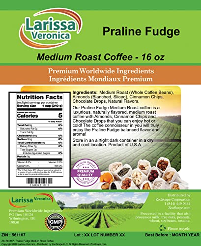 Praline Fudge Medium Roast Coffee en Grano 16 oz miniatura 2