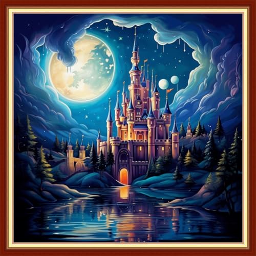 Image of Funart Stamped Cross Stitch Kits for Beginners Full Range of Cross Stitching Preprinted Embroidery Kits for Adults, 11CT Embroidery Pattern Needlepoint Kits- (ArtColors41)
