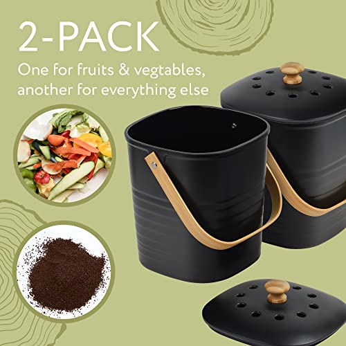 IMPRESA-2-Pack-Bamboo-Compost-Bin-for-Kitchen-Holds-1-Gallon-Each-Countertop-Compost-Bin-with-Lid-Bamboo-Kitchen-Composter-Indoor-Compost-Bin-for-Food-Waste