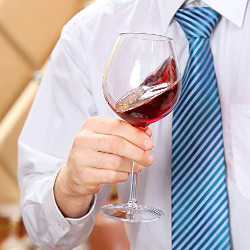 image for MICHLEY Unbreakable Red Wine Glasses 17 oz, Tritan Plastic Reusable St