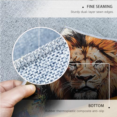 Carpette lion antidérapante et lavable pour sécuriser et décorer la chambre