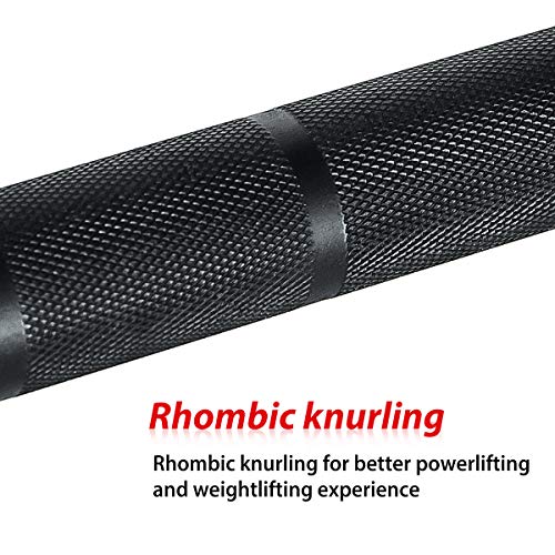 Merax Commercial 7' Olympic Bar - 1500 lb Weight Capacity, 28 MM Grip, OB86, Bench Press Chrome (Silver)