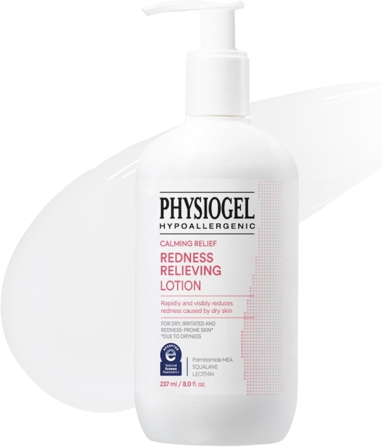 - Physiogel Calming Relief Redness Relieving Lotion, Body Lotion & Face Moisturizer with Squalane, PEA Complex, For Dry, Irritated & Redness-Prone Skin, 8 fl. oz.