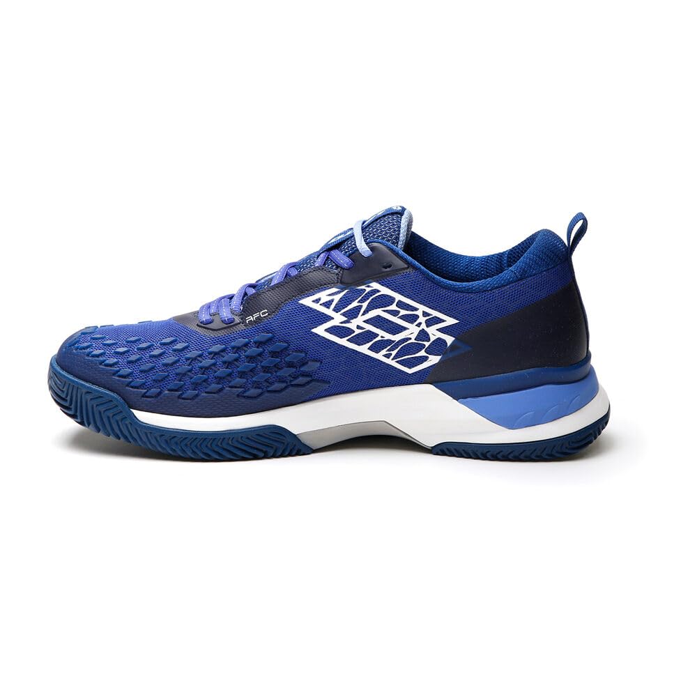 Lotto Hombres Raptor Hyperpulse 100 Clay Zapatillas De Tenis Zapatilla Tierra Batida Azul - Blanco 41