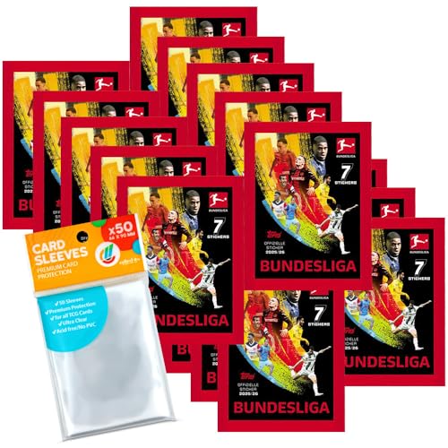 Bundle mit Topps Bundesliga Sammelsticker 2025/2026-20 Tüten + exklusive collect-it Hüllen