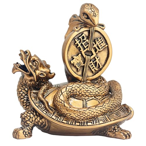 Estatua de Resina Feng Shui Dragón y Serpiente 2025