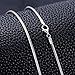 Lattd Snake Chain Sterling Silver Round Snake Chain Necklace for Men 1mm 1.5mm 2mm 2.5mm 3mm Flexible Italian Chain for Men Women (Width: 1.5mm, 18