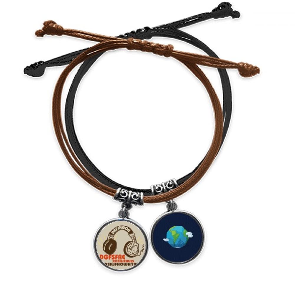 Pulsera de cuero Rock Loco marrón para amantes de la música 3
