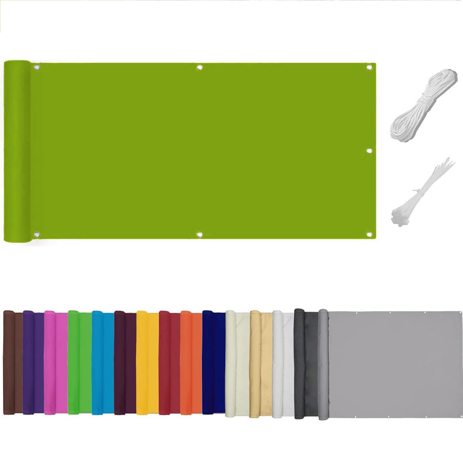 QSZTJJ Garden Privacy Screen for Deck,Patio & Balcony | Heavy-Duty 180 G/m² PVC UV Protection & Windproof Garden Screening | Multiple Sizes & Colors Available (1.5x5m,Green)