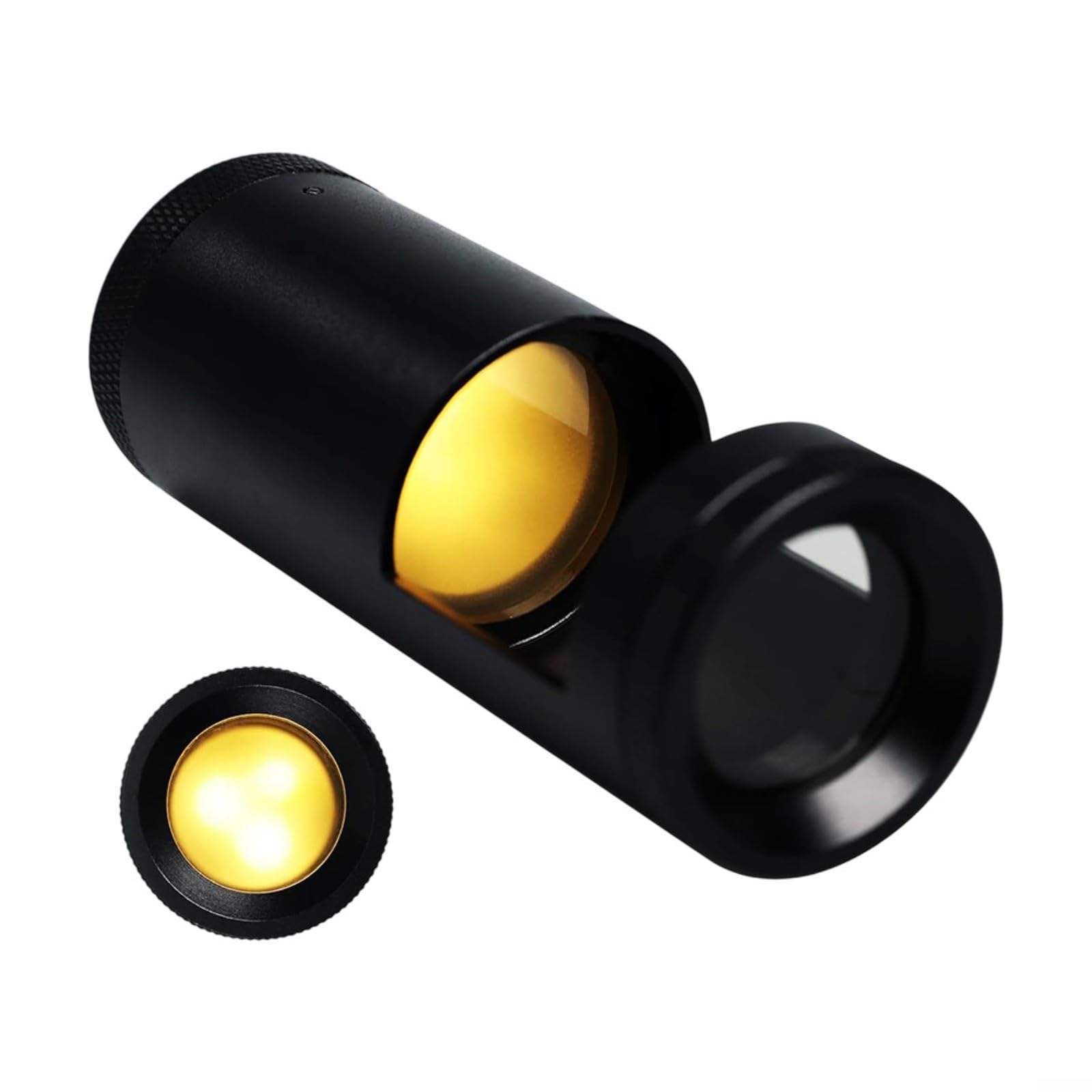 Gemas de filtro polarizadoras iluminadas LED, herramienta óptica de doble lente de mano, carcasa de aleación de aluminio con estuche de almacenamiento