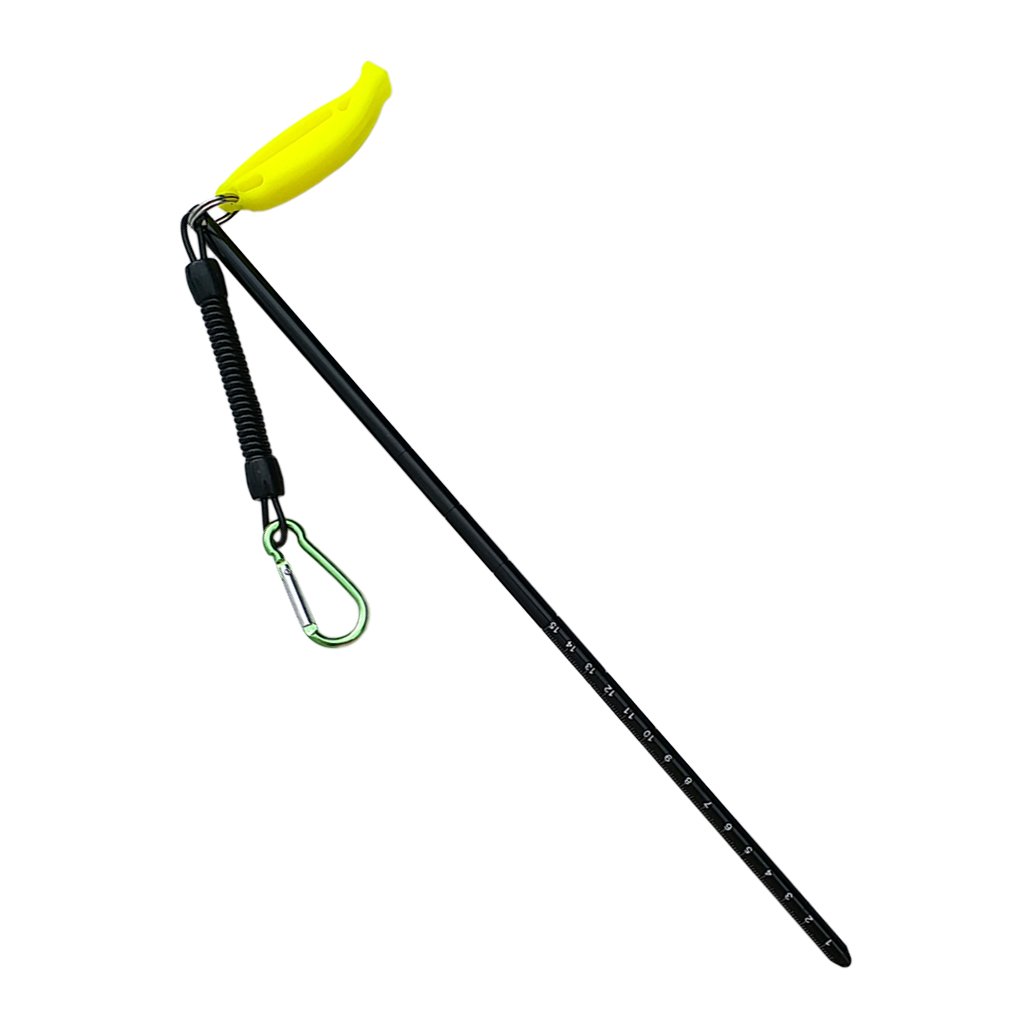 D DOLITY 34cm Aluminium Riffstab Unterwasser Tauchen Zeigestab mit Spiralkabel - Schwarz