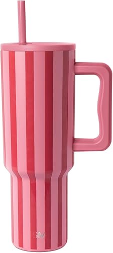 Miniatura 57 de Simple Modern - Vaso Trek de 0,9 l con asa y tapa con pajita, botella de viaje de acero inoxidable aislada con portavasos Color rosa Rubor.