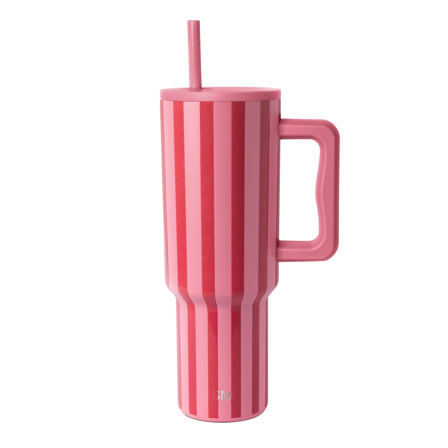 Simple Modern Tumbler with Handle and Straw | 40oz | Striped