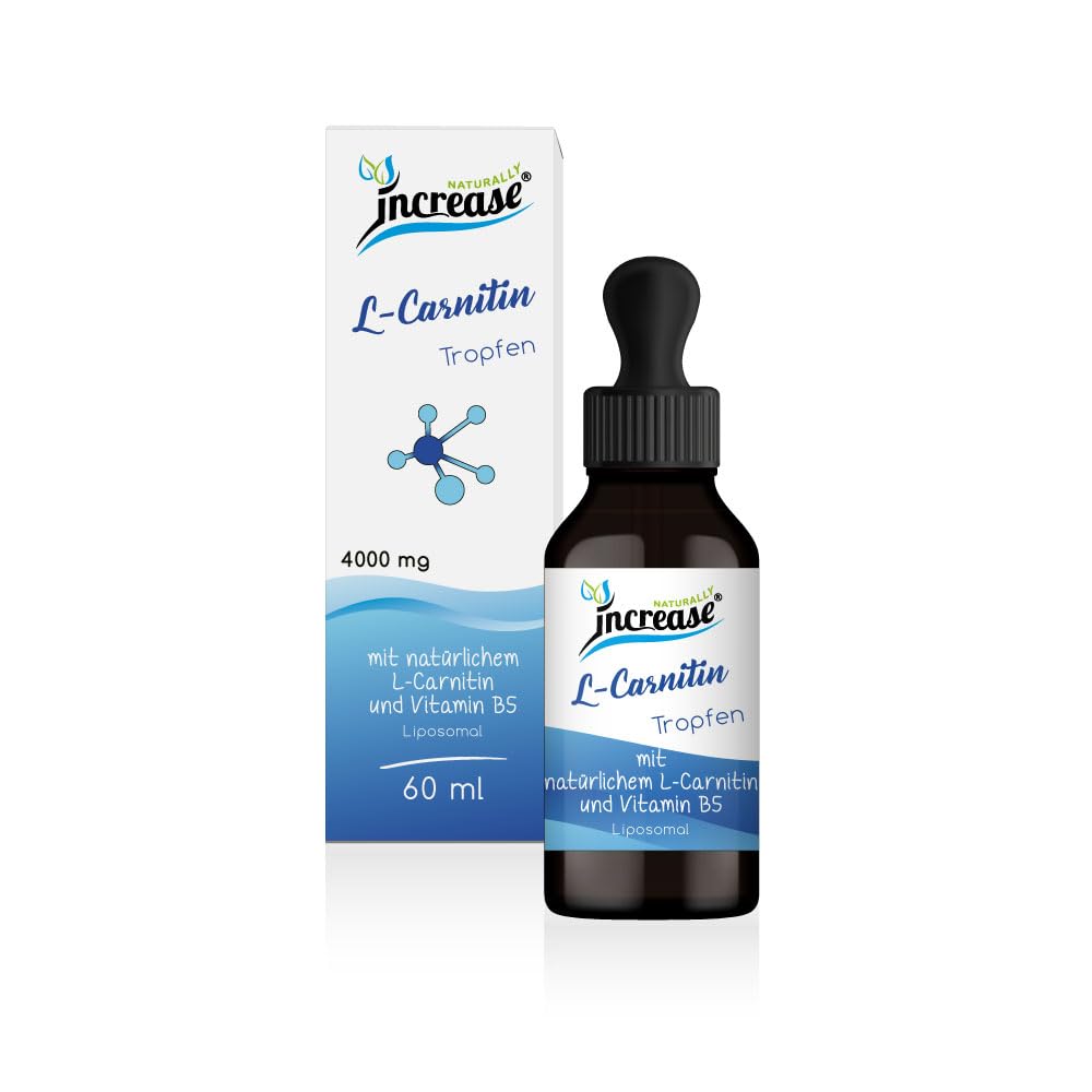 Nimm 3, zahl 2 Aktion Liposomale L-Carnitin Tropfen hochdosiert - (360.000mg in 3 Flaschen) 4000mg L-Carnitin pro Tagesdosis mit Vitamin B5 (Pantothensäure) - MCT Öl - Hohe Bioverfügbarkeit