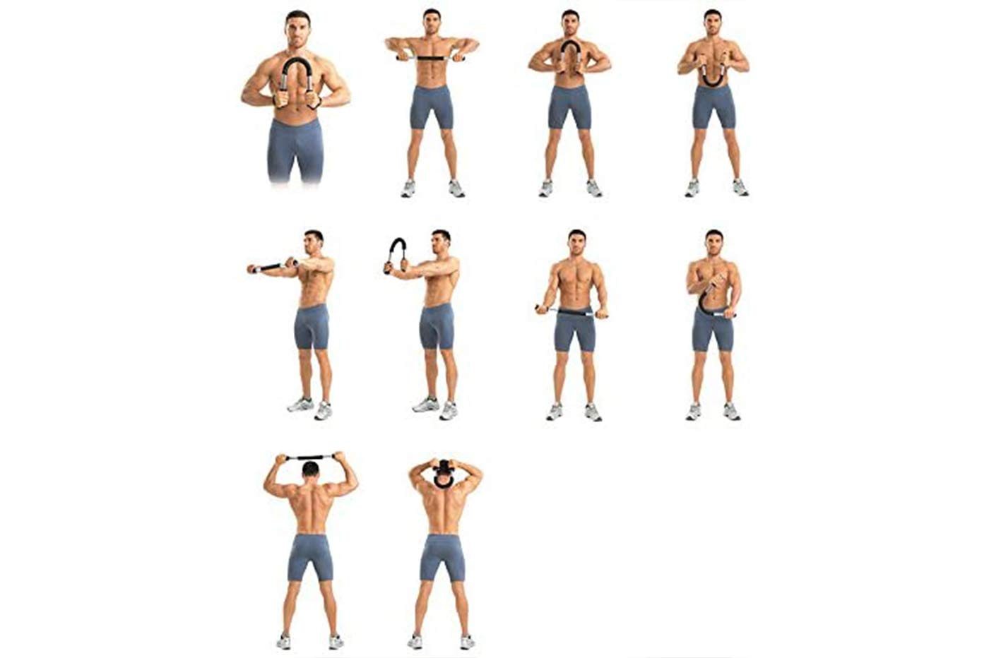 Manubrio Estensore Per Pettorali - Con Resistenza 30kg Per Allenamento A Casa - Foto 11