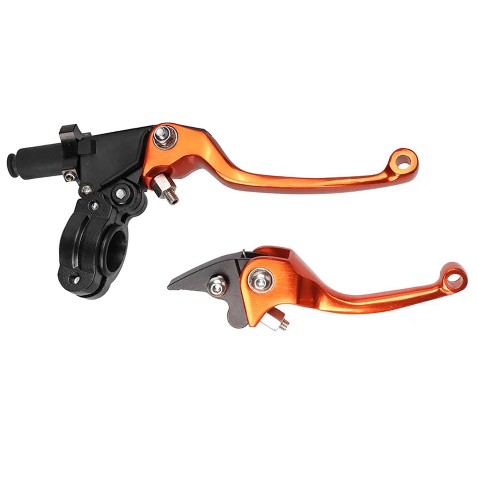Jeviuwi Motorcycle Handlebar Brake Lever 7/8'' 22mm Motorcycle Foldable Adjustment Handlebar Brake Clutch Levers Drum for Dirt Pit Bike Kart ATV Accessories Motorcycle Brake Clutch Lever(Orange)