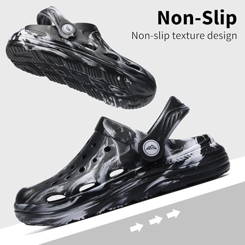 Image of Kids Tie Dye Garden Clogs for Boys Girls | Lightweight Slip-On Water Shoes with Arch Support