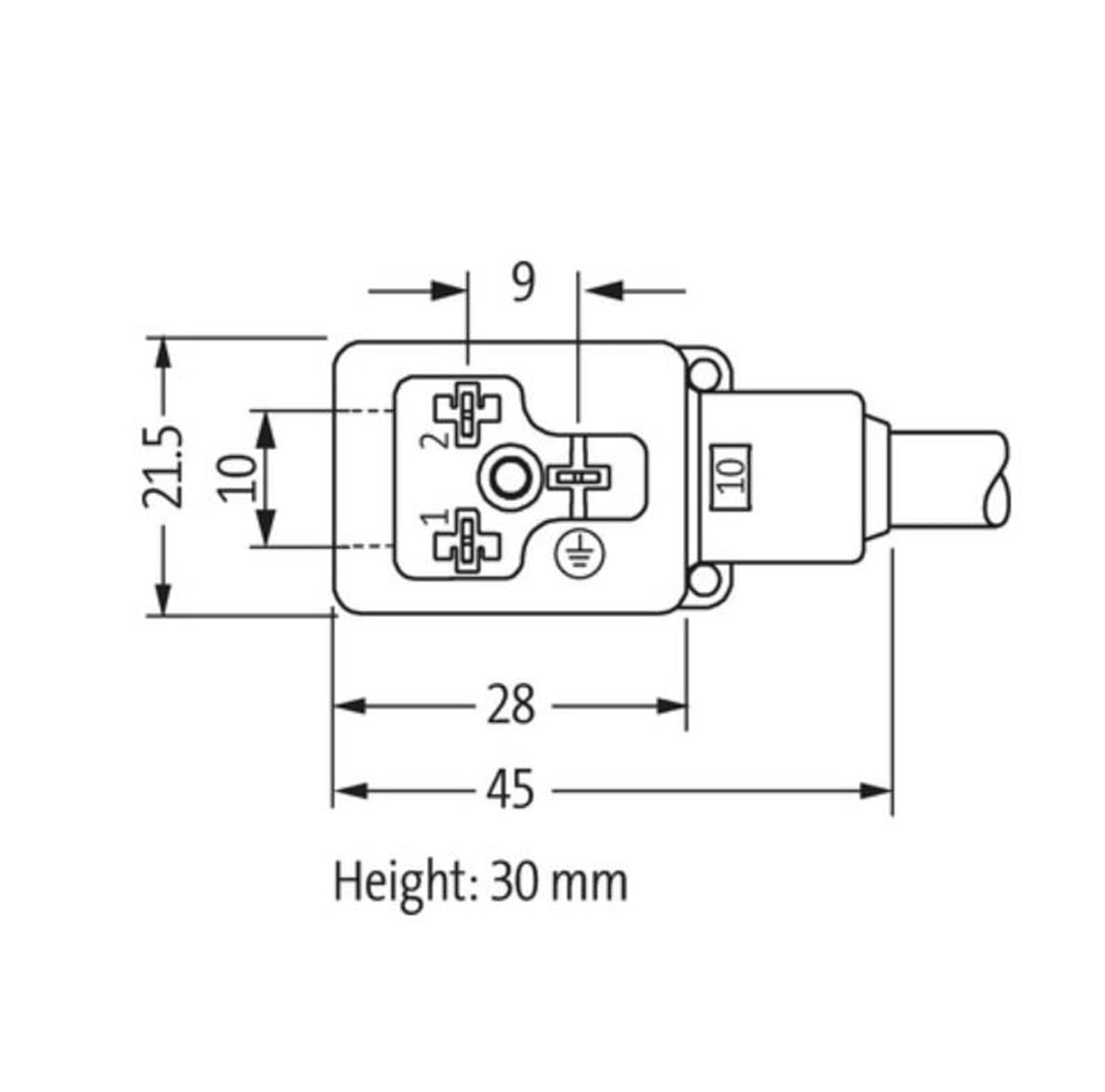 Spina for valvola MSUD 230 V B-10 mm con cavo, 7000-10061-6160300